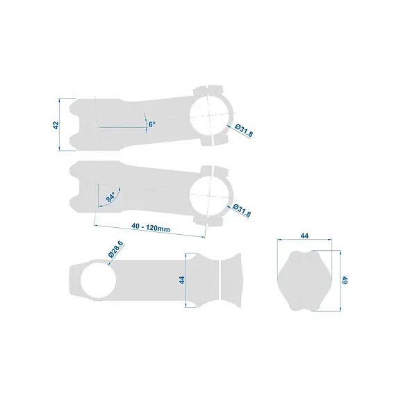 RITCHEY stem RL1 4Axis 31.8x110x6