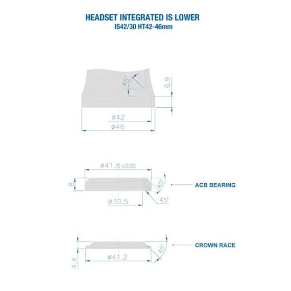RITCHEY headset WCS Lower Integrated IS 42/30