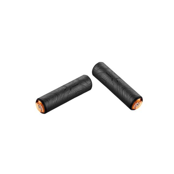 CICLOVATION grips Trail Silcolite Topo Matte Black w/ Orange Plug