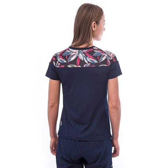 SENSOR HELIUM jersey SS WOM deep blue/leaves