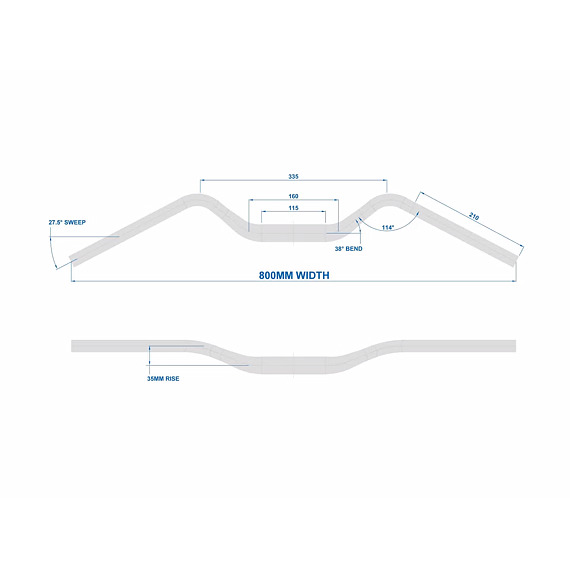 RITCHEY handlebar CLASSIC KYOTE 800 mm