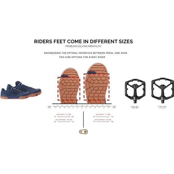 CRANKBROTHERS Stamp 3 Large Grey Magnesium Pedals