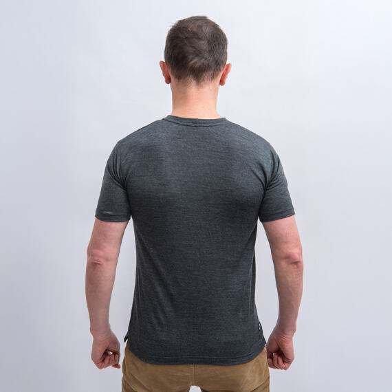 BIKEPORN MERINO LITE men's short-sleeved t-shirt anthracite gray