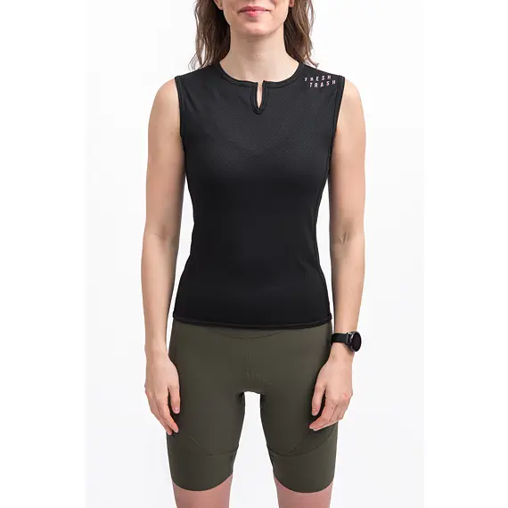 FT WOMEN'S CONVERT JERSEY NO SLEEVE TRUE BLACK
