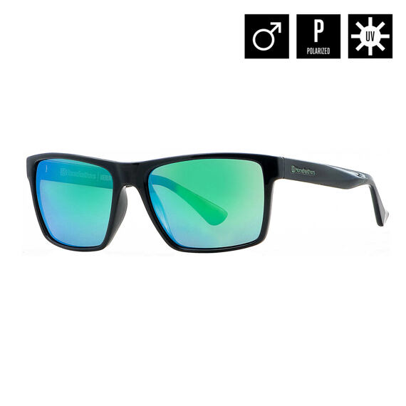 HORSEFEATHERS glasses MERLIN gloss black/mirror green