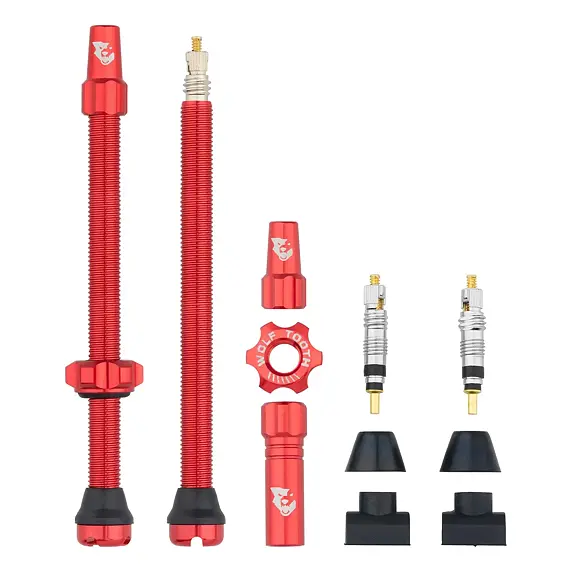 WOLF TOOTH Tubeless Valve Stem Kit 80mm red