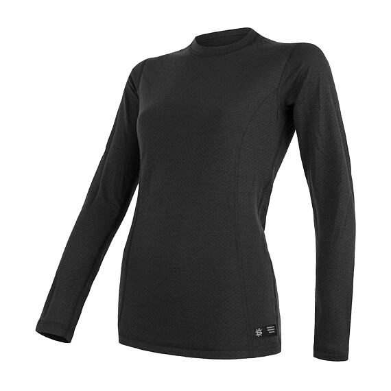 SENSOR MERINO DF WOMEN TEE LS BLK