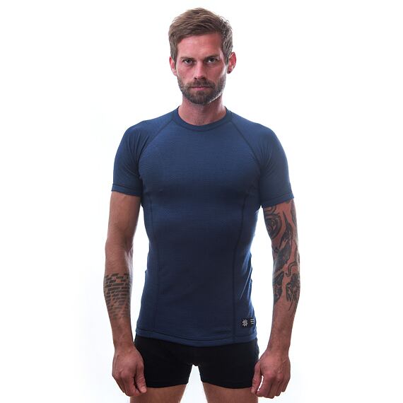 SENSOR MERINO DF MEN TEE SS DEEP BLU