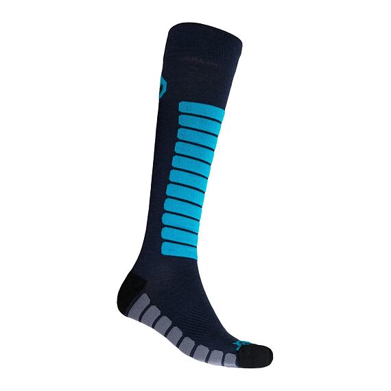 SENSOR SOX GRY/BLU ZERO MERINO