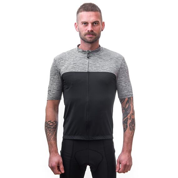 SENSOR CYKLO MOTION MEN JERSEY SS ZIP black/grey