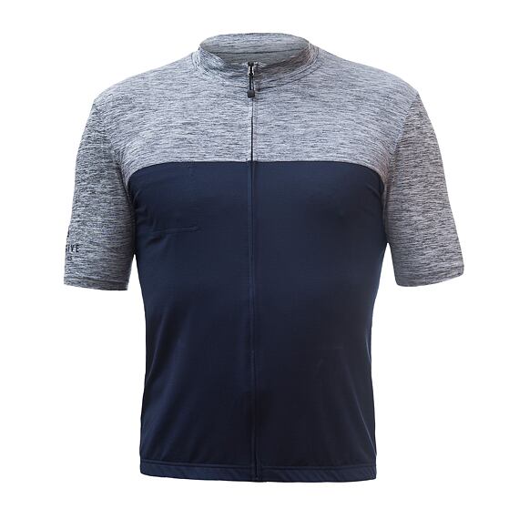 SENSOR CYKLO MOTION MEN JERSEY SS ZIP deep blue/grey