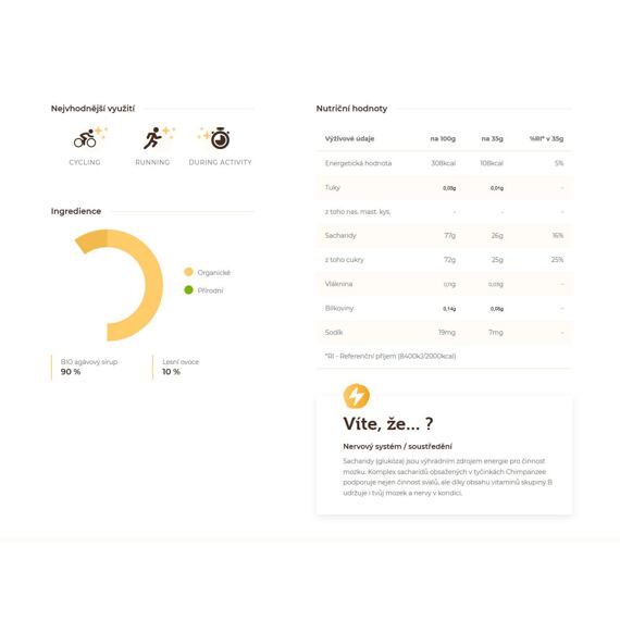 CHIMPANZEE  ENERGY GEL Forest Fruit 35g