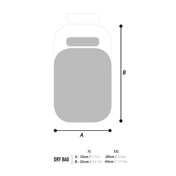 WOHO bag X-TOURING DRY BAG Honeycomb Iron grey 15L