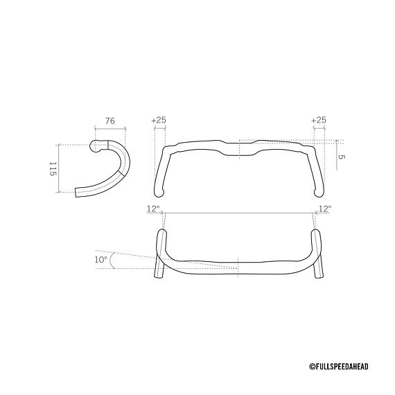 FSA handlebars K-WING AGX carbon 440mm
