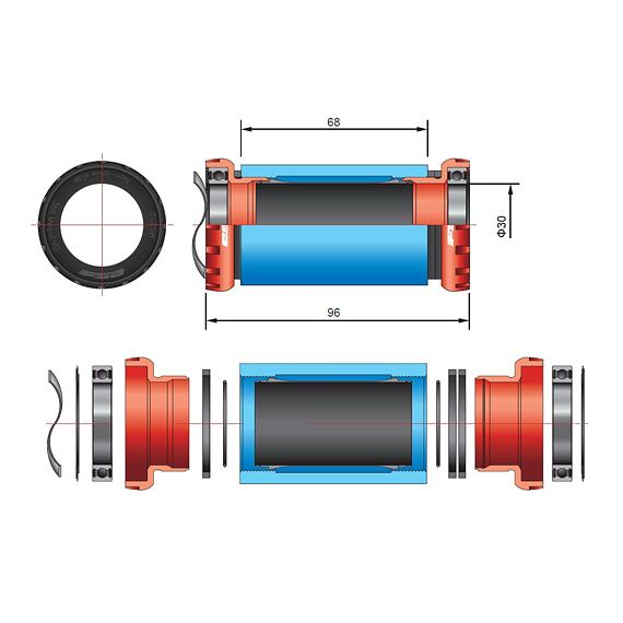 FSA bottom bracket BB392EVO/BSA 68/73