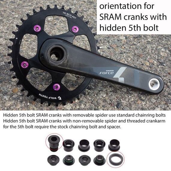 WOLF TOOTH chainring 110x42 BCD Oval for Sram Flattop