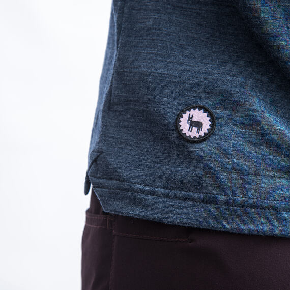 FT WOMEN'S MERINO TENCEL LOGO TEE BLUE