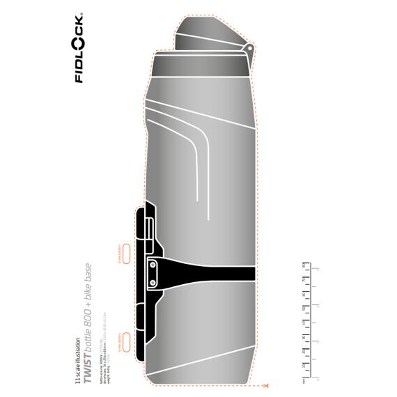 Fidlock TWIST SET BOTTLE BLACK 800ml