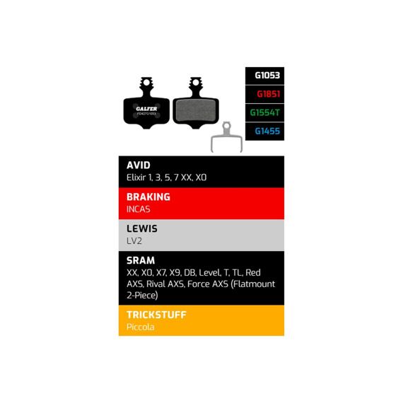 GALFER - brake pads FD427 - Avid/Sram standard