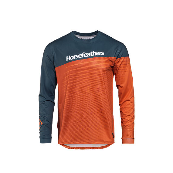 Horsefeathers Quantum Men's Long Sleeve Jersey Petrol/Burnt Orange