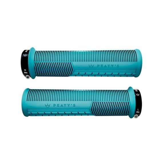 Peaty's Monarch Mushroom Thin Turquoise Grips