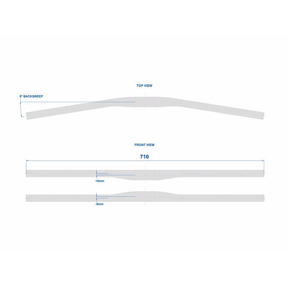 RITCHEY handlebar COMP SUPERLOGIC Flat +/-5 UD Matte 710mm 9D