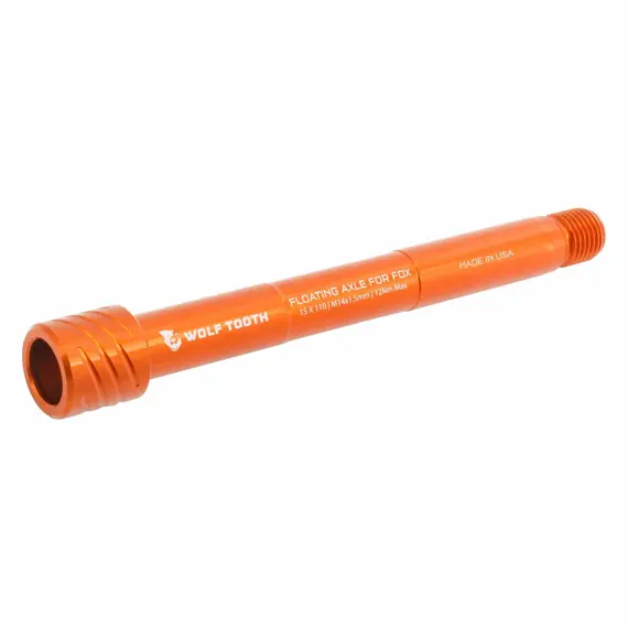 WOLF TOOTH Floating Axle for Fox Suspension Forks orange