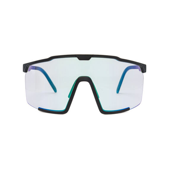HORSEFEATHERS photochromic glasses PROTON matt black/mirror green
