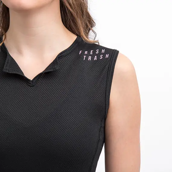 FT WOMEN'S CONVERT JERSEY NO SLEEVE TRUE BLACK