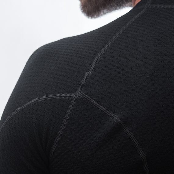 SENSOR MERINO DF ADVENTURE MEN TEE LS BLK