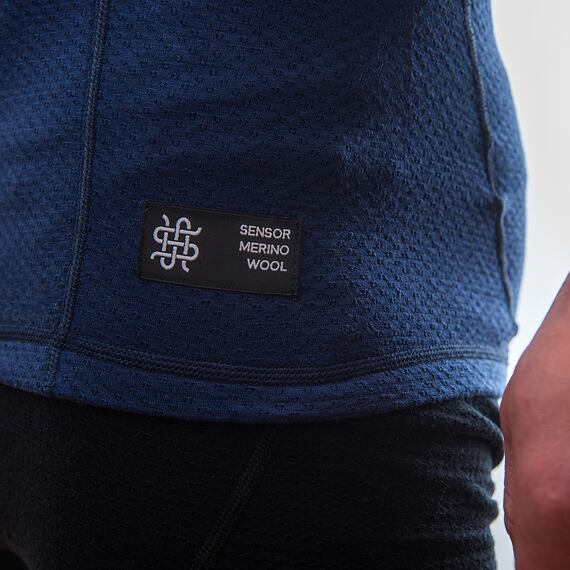 SENSOR MERINO DF MEN TEE LS DEEP BLU