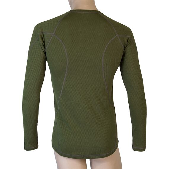 SENSOR MERINO DF CAMP MEN TEE LS SAFARI GRN
