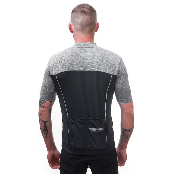 SENSOR CYKLO MOTION MEN JERSEY SS ZIP black/grey