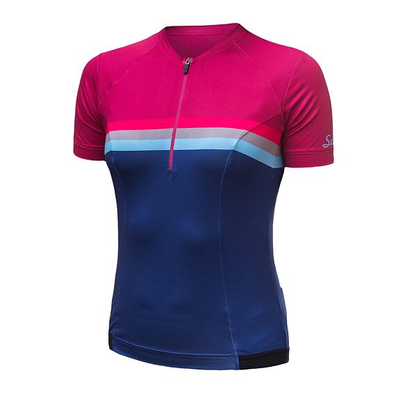 SENSOR CYKLO TOUR WOM JERSEY SS lilla stripes