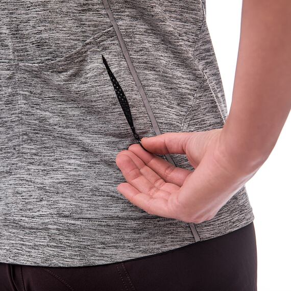 SENSOR CYKLO MOTION WOM JERSEY SS ZIP grey/black