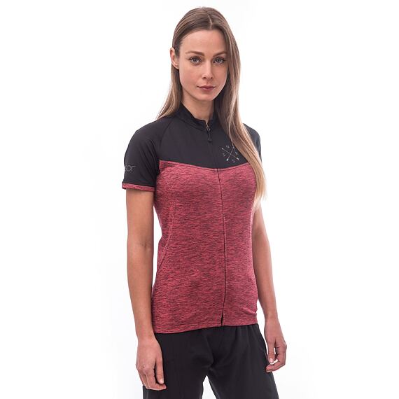 SENSOR CYKLO MOTION WOM JERSEY SS ZIP pink/black
