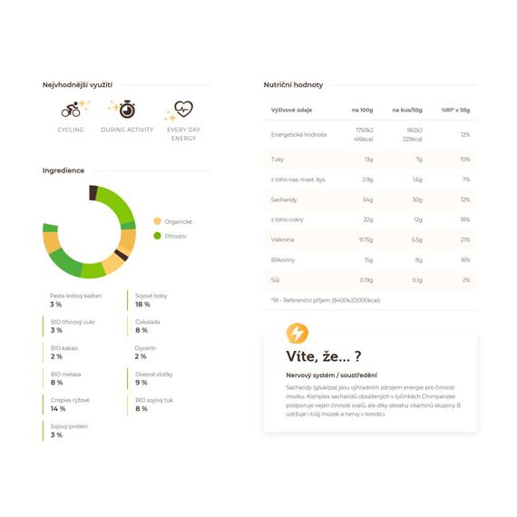 CHIMPANZEE  ENERGY BAR Chocolate Espresso 55g