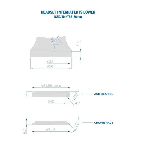 RITCHEY headset WCS Lower IS 52/40