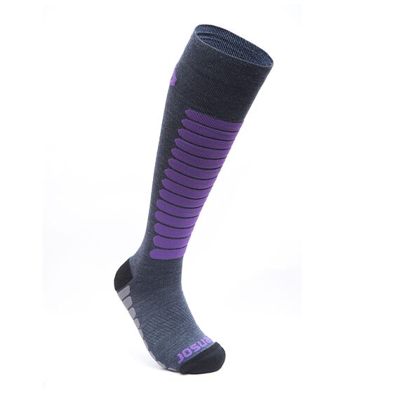 SENSOR SOCKS GRY/PUR HIKING MERINO