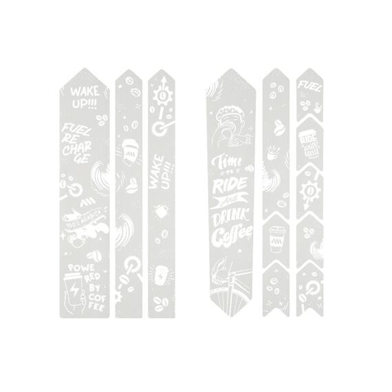 AMS protective stickers - ROAD/GRAVEL - Coffee/White