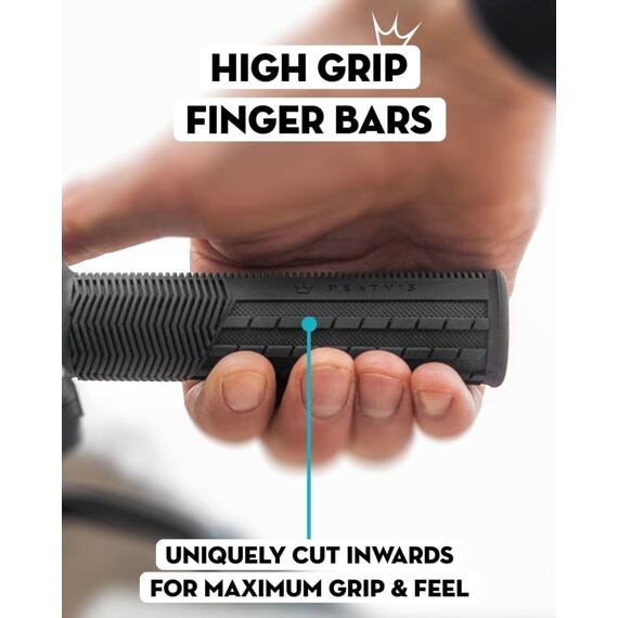 Peaty's Monarch Mushroom Thin Turquoise Grips