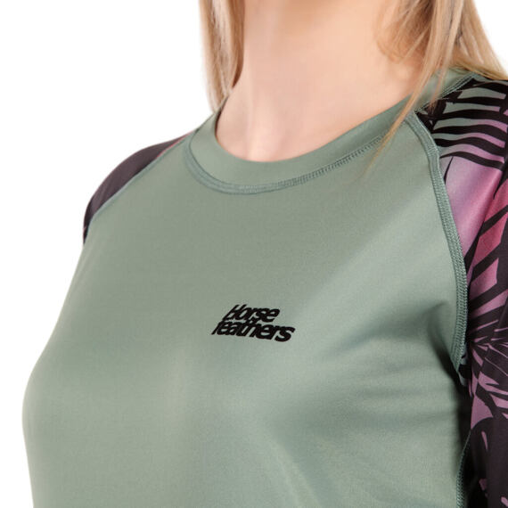HORSEFEATHERS women's jersey long sleeve DECO iceberg green/hawaii