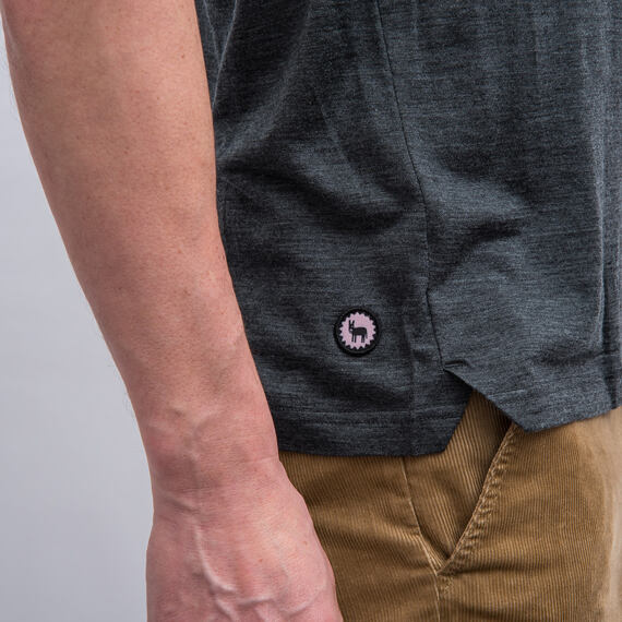 BIKEPORN MERINO LITE men's short-sleeved t-shirt anthracite gray