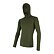 SENSOR MERINO DF MEN TEE LS WITH HOODIE SAFARI GRN